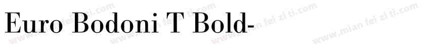Euro Bodoni T Bold字体转换